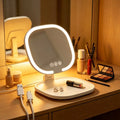 Rechargeable LED Makeup Mirror – Portable Touch Control