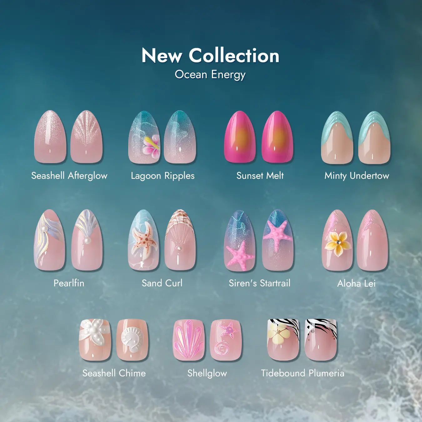 Ocean Energy Press-On Nails