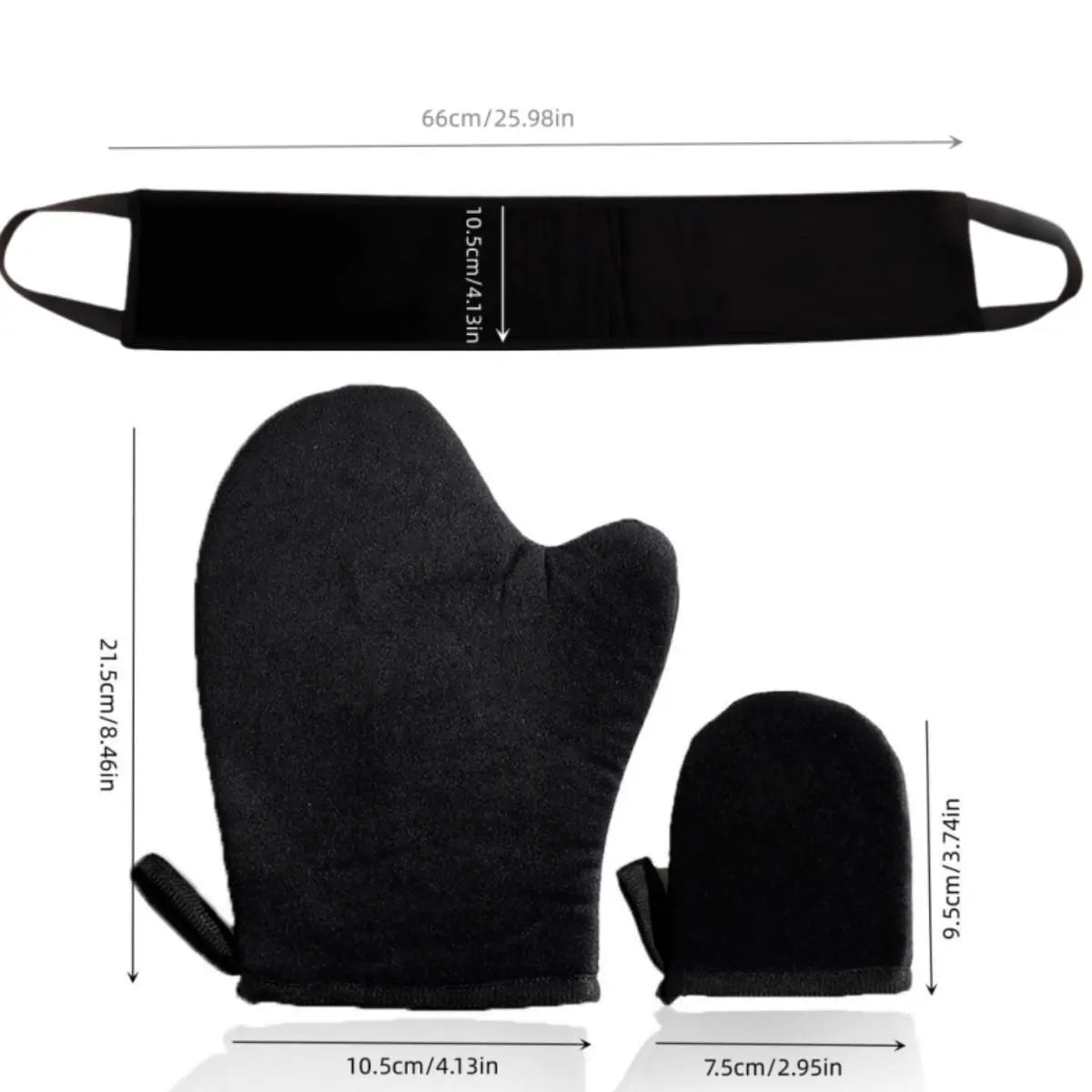 Glow Tan Body Kit – Back Scrubber & Tanning Mitt