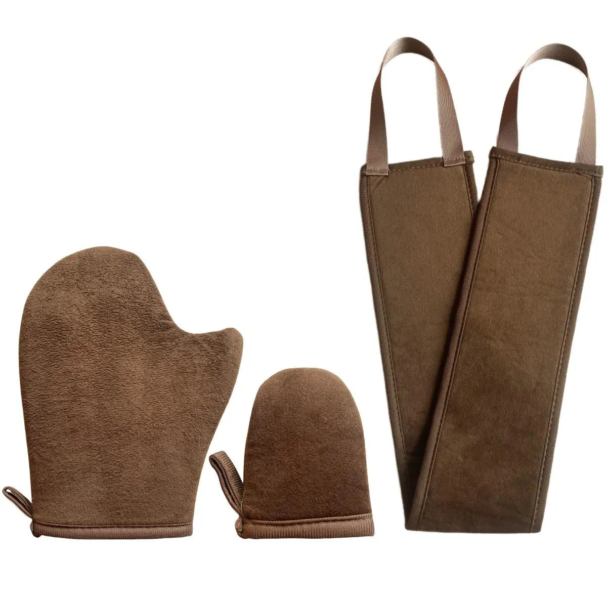 Glow Tan Body Kit – Back Scrubber & Tanning Mitt