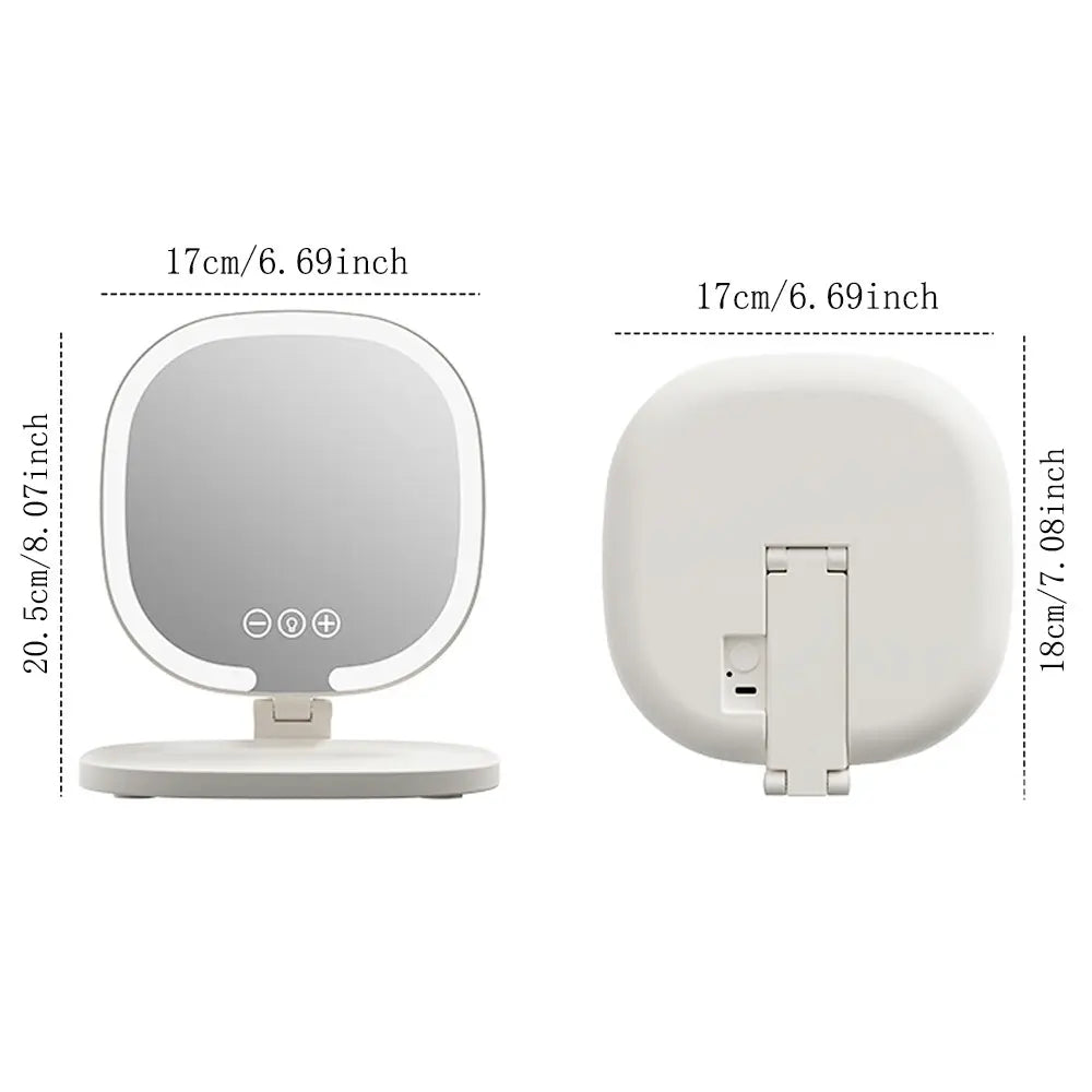 Rechargeable LED Makeup Mirror – Portable Touch Control